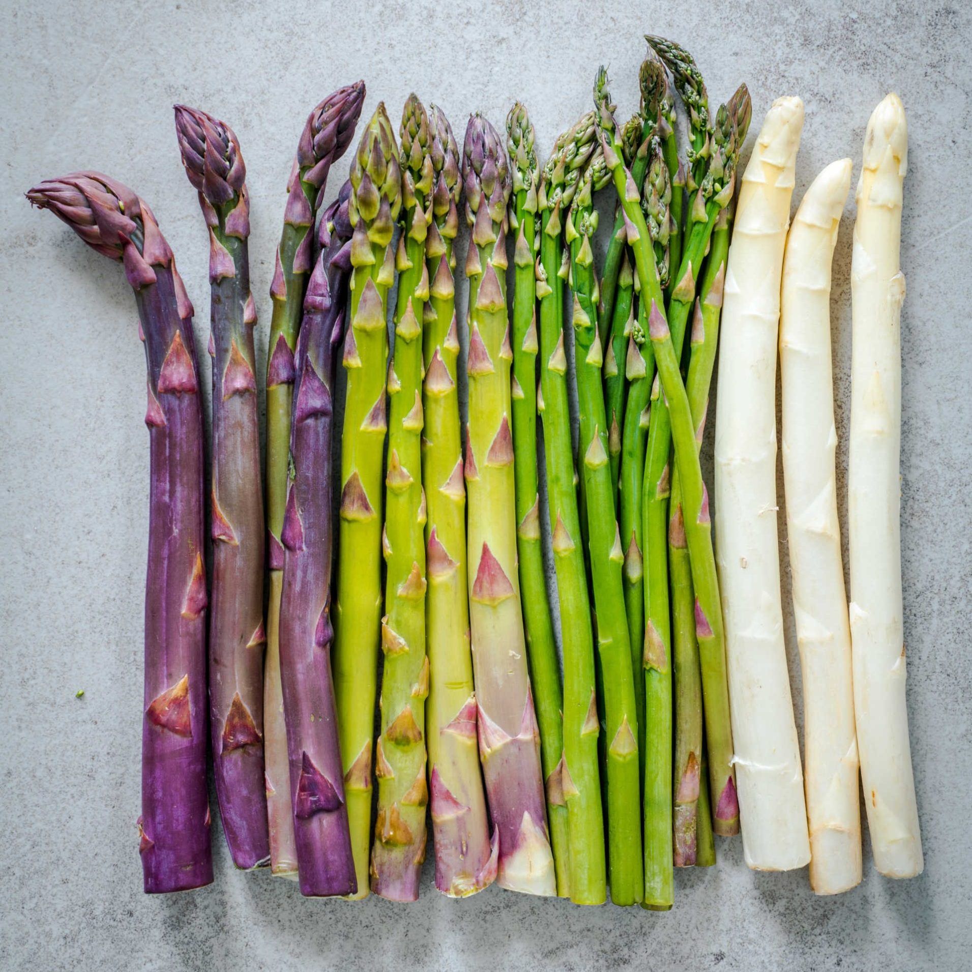 Asperges trois couleurs